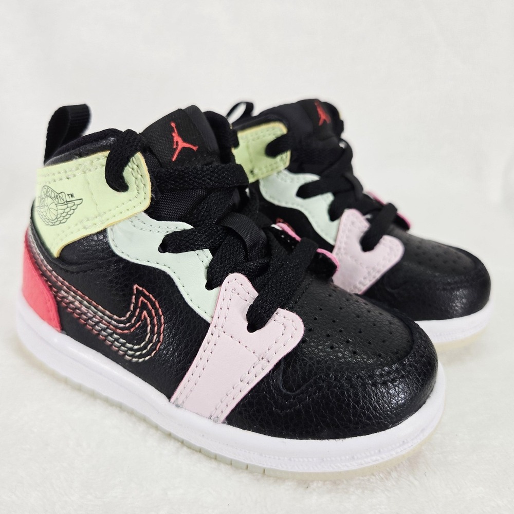 Nike Air Jordan 1‎ Mid TD Shoes Kids 5C AV5172-076 Toddler Basketball Sneakers - Picture 2 of 12